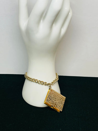 Gold Book Charm Bracelet